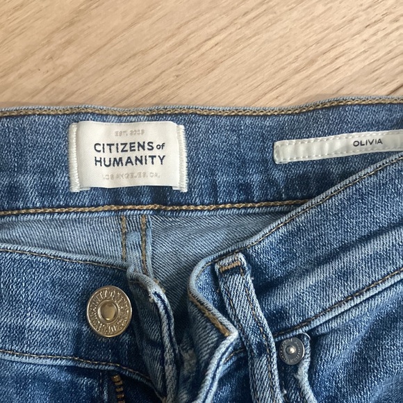 Citizens of Humanity Olivia blue jeans size 25 skinny raw hem - Picture 2 of 5